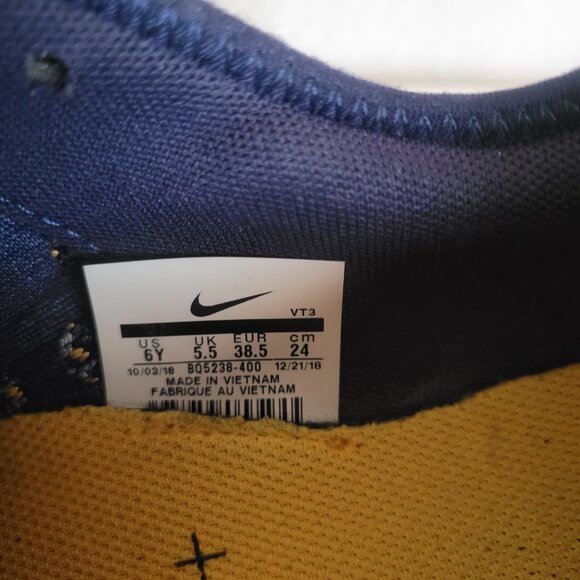 Nike Air VaporMax Flyknit 3 College Navy Orange Womens 7.5/ Youth 6 / Men 6 - Picture 5 of 8